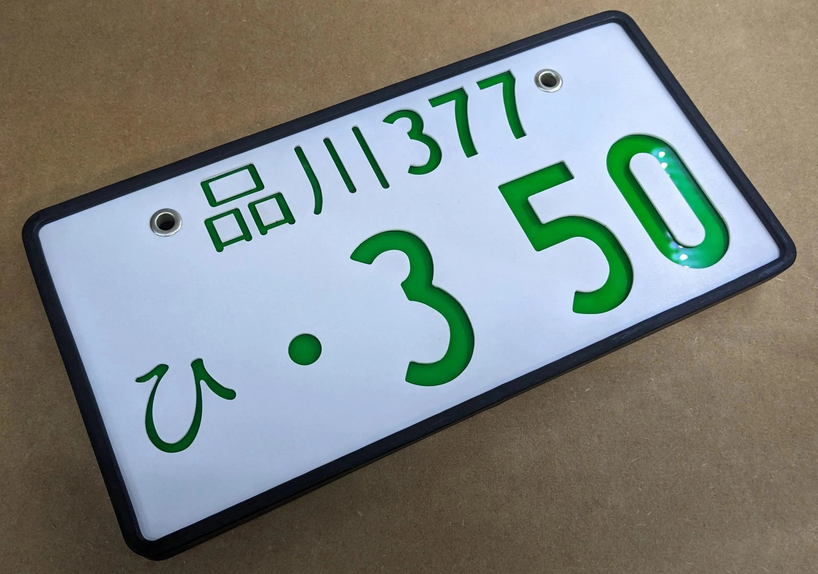 Light up japanese license sales plate